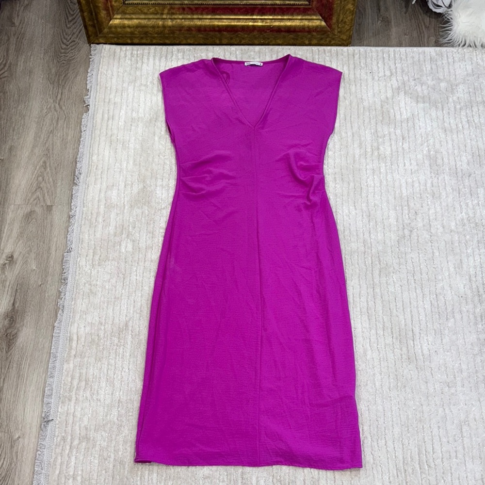 Zara Purple Midi Dress Size M